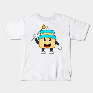 Cake Birthday Candle Kids T-Shirt